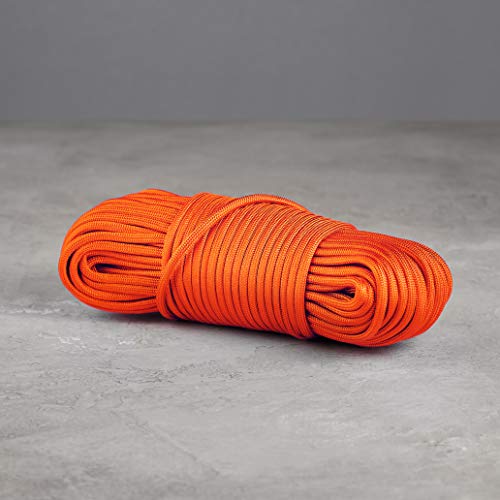 Image of Amazon Basics 550 Type III Paracord, 7-Strand Nylon Core, High Strength for Hiking, Camping, Survival and DIY Crafts, 5 /32 in x 100 ft (4mm x 30.5m), Orange (Pack of 2)