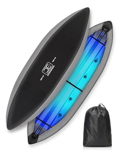 Image of OCEANBROAD Kayak Cover(Non-Fishing) UV&Water-Resistant for Outdoor Storage | 420D Black with Gray, For 12.3-13.5ft x 38in, UPF 50+, Water-Resistant, UV-Resistant, Outdoor Storage, Kayak Accessories