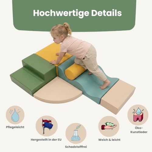 IGLU Soft Play Explorer Set 6-teilig Kletterblöcke (Pastel Sea) – Ansicht 5