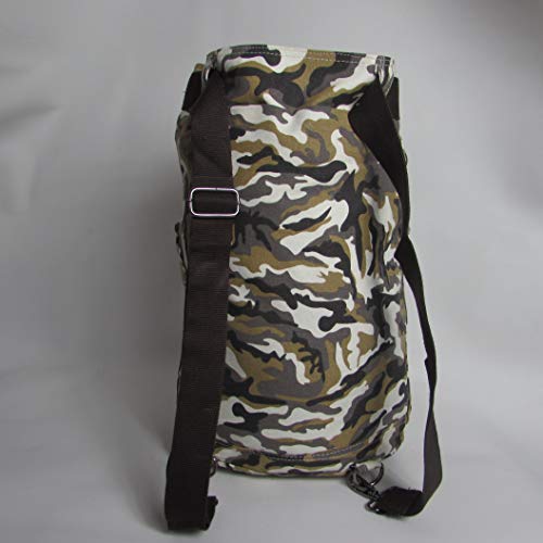 Mochila Saco Lona Camuflada Woodland Masculina Feminina