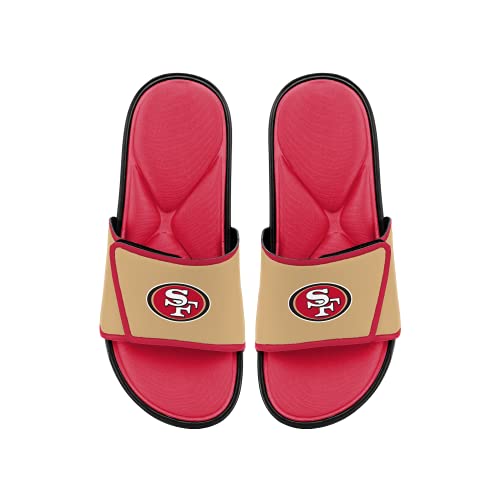 FOCO NFL American Football San Fransisco 49'ers Size 10/11 UK Mens Shower Flip-Flop Slip-On Foam Sports Slider