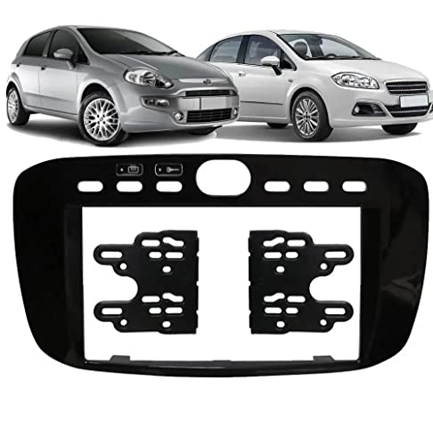 Moldura Multimidia 2 Din Punto Linea 2013 A 2017 Black Piano