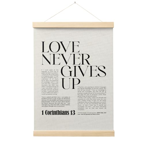 FGFK Christian 1 Corinthians 13 Wall Art Poster Hanger Frame,
