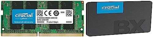 Image of Crucial BX500 500GB 2.5-inch SATA 3D NAND Internal SSD Upto 550 MB /s & RAM 8GB DDR4 3200MHz CL22 (or 2933MHz or 2666MHz) Laptop Memory CT8G4SFRA32A