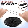 100 Pcs Recorder Rubber Belts Cassette Recorder Repair Maintenance Mix Flat Cassette Tape Machine Rubber Belts 40-135 mm Cassette Recorder Belts for DVD CD LD VCR Repeater Drives 1mm and 4mm Width