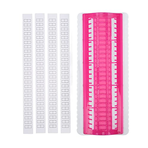 yaogohua 50 Positions Floss Organizer Prevent Knots Portable Floss Organizer Cross Stitch with 4 Replaceable Paper for Classification (Rose Red)
