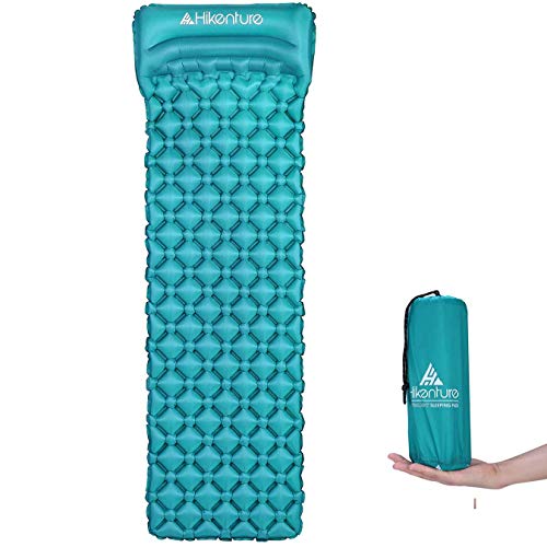 Hikenture Backpack Sleeping Pad | Lightweight Camping Sleeping Bag Pad | Ultralight & Compact & Inflatable Air Mattress Pad-Insulated Air Mat | for Camp,Backpacking,Hiking,Scouts,Travel Blue