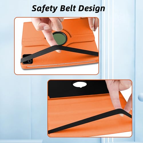 Image of TGK 360 Degree Rotating Flip Cover Case for Xiaomi Mi Pad 8 /8 Pro /Mi Pad 7 /7 Pro 11.2 inch Tablet (Orange)