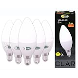 【Bombillas Vela LED E14 6W】Sustituyen a las bombillas convencionales de 230V E14 con una potencia de hasta 40W.