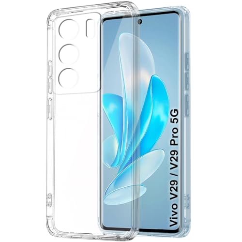 Image of TheGiftKart Back Cover Soft Case for Vivo V29 / V29 Pro 5G | Best Camera Protection | Inbuilt Dust Plugs & Anti-Slip Grip | Ultra Clear Slim Back Cover Case for Vivo V29 / V29 Pro 5G (Transparent)