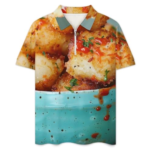 Retro Tater TotZipper Polo Suit Casual Sports Two-wear Fashion Suit3