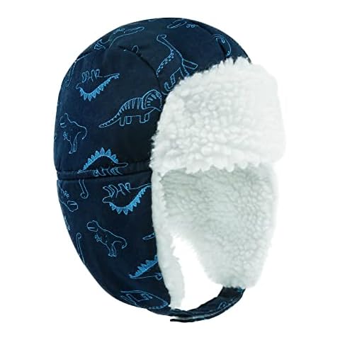 POXIMI Toddler Trapper Hat Baby Winter Hats Boys Windproof Snow Cap Girls Warm Earflap Sherpa Lined Caps for Kids Cover