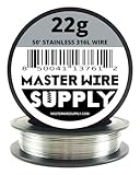 Stainless Steel 316L - 50' - 22 Gauge Wire - 50ft - 0.65mm - 0.025in - Master Wire Supply