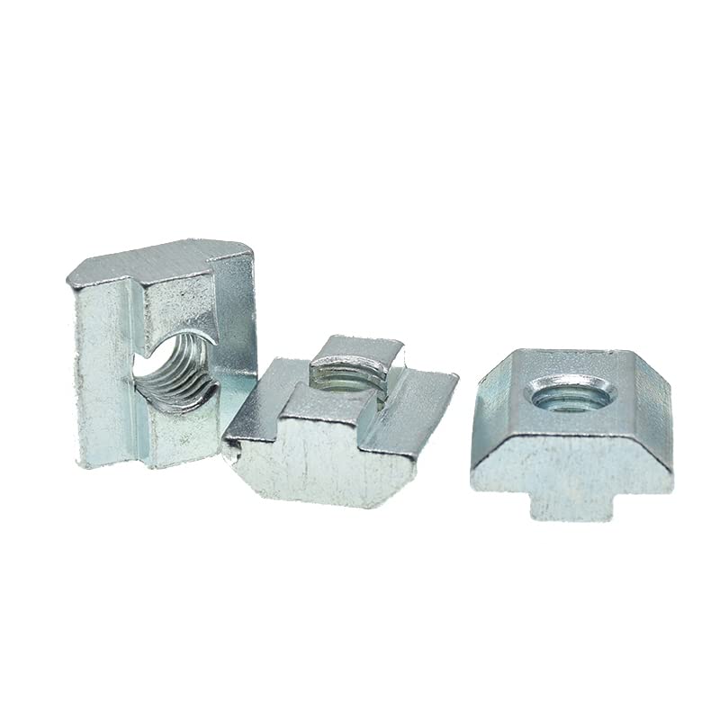 Mechanical Equipment Fasteners,Rectangular Nuts,M3 M4 M5 M6 M8 M10 T Block Square Nuts T-Track Sliding Hammer Nut for Fastener Aluminum Profile 2020 3030 4040 4545-4040-M5-20PCS (Size : 4545-M10-20PC