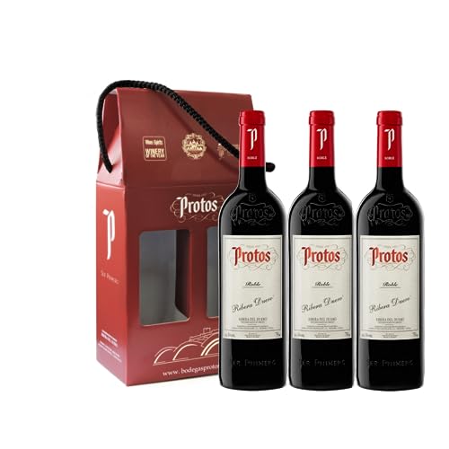 Estuche Protos Roble 3 Unidades - x3 Botellas Vino Tinto Ribera del Duero x 75 cl - Mejor Selección ENOVINOS