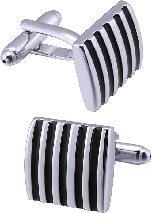 Unique Designer Cufflinks Men's Jewellery Sleeve-Link For shirt, Suit, Blazer Formal Shirt Sleeve Button Birthday Gift For Men Anniversary Gift for Husband,Groom's Wedding (5 LINING)-image-7
