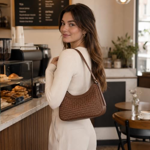 Image of JANSBEN Small Shoulder Bag for Women, Faux Leather Hobo Purse