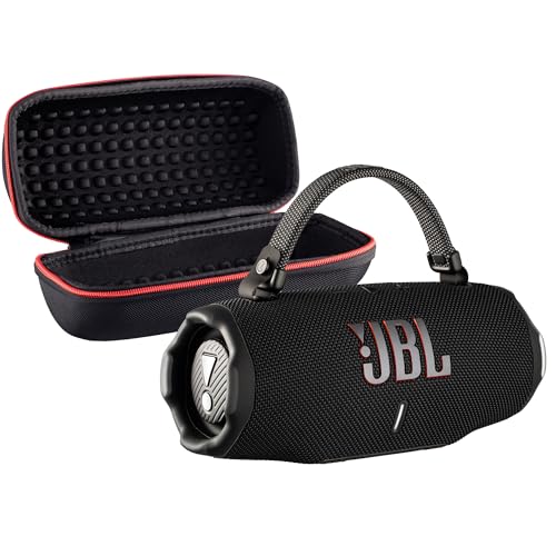 اسپیکر بلوتوث قابل حمل JBL Charge 6 (مشکی) | IP68 ضد آب، ضد گرد و غبار و ضد افت، صدای بیسیم در فضای باز | زمان پخش 28 ساعته + بسته کیف مسافرتی