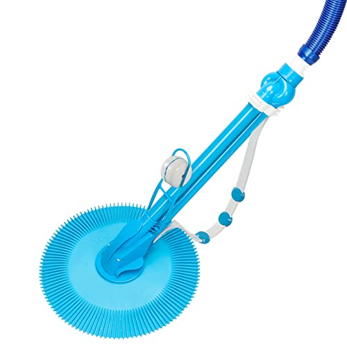 Outvita Automatic Pool Vacuum Cleaner w/ 10 Hose, Powerful Sunction Fit for Above-Ground & Inground Swimming Pool Debris Floor Walls Dirt, Blue