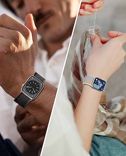 2 in 1 Watch Charger Nylon Band Compatible with Apple Watch Band 42MM 44MM 45MM 49MM Women Men - Portable Waterproof Watch Fast Charger Stretchy Sport Band for iWatch Series Ultra 8 7 6 5 4 3 2 SE - Image 6