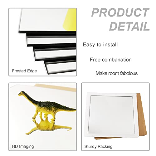 Delma Wall Mirror Tiles,12'' X 10'' X 4Pcs, Glass Frameless Body Mirror, Over The Door Mirror For Bedroom (12''X10''-4Pcs) #TOP4