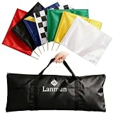Set of 7 Racing Flags 24 x 30 Inch,with 35 Inch Black Storage Bag