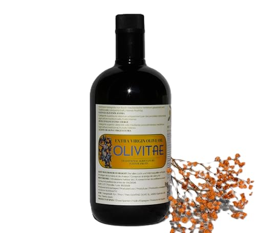 OLIVITAE. Aceite de Oliva Virgen Extra 0,75 Litros cristal. Toledo, España. Agricultura tradicional, sabor intenso.