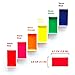 MozArt Supplies Neon Komorebi Watercolor Paint Set - Set of 6 Glow Colors - Portable and Light Weight - for Artists, Students, Kids, and Hobbyists - Neon Watercolor Paint