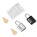 KeeKit Combination Lock, Waterproof 4 Digit Combination Padlock with Keys, Resettable Gate Lock for Locker, Gym, Fence, Case, School & Employee Locker, Toolbox – 2 Pack, Black & Silver