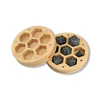 ORUZA Hölzerne DND Würfel Box, Hölzernen Aufbewahrungsbehälter mit Magnetischem für D&D Polyhedral, RPG und Tabletop Gaming Würfel