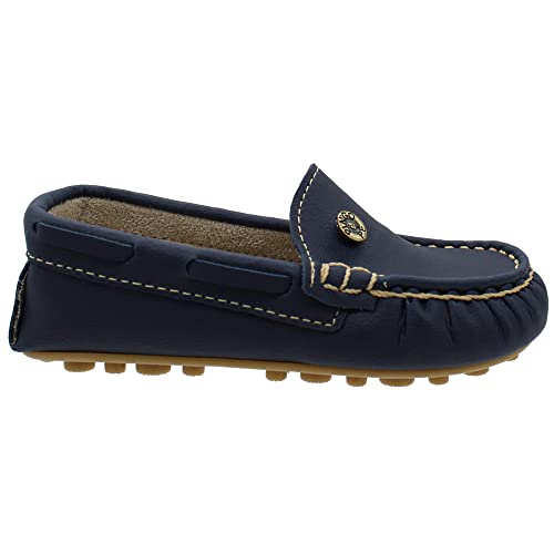 Sapato Mocassim Infantil Masculino Menino Pingo De Pé Azul Cor:Azul;Tamanho:23;Gênero:Homem