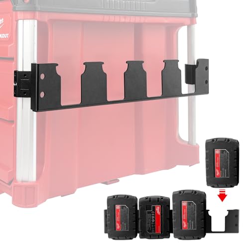Support de batterie Milwaukee M18 anti-perte d'espace avec clips de fixation
