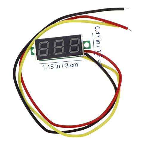 HOODANCOS 4個 三線式デジタル電圧計 バイクバッテリー用 高精測定 軽量コンパクト設計 耐久性素材採用 簡単取付けで電圧管理に