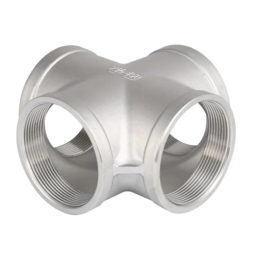 Conector cruzado de 4 vías de acero inoxidable 304 hembra de 1/2 pulgada para tuberías 5
