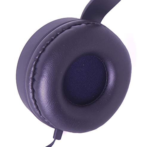 Zaxsound Over-Ear Headphones Wired With Microphone, Leather Earphones, Hifi Deep Bass And Flexible Headbands For Iphone, Android, Tablets And Notebooks (X-Large) #TOP3