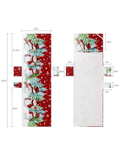 Red Snowman Christmas Beach Lounge Chair Towel Cover, Soft Chaise Lounge Towel with Side Pockets Patio Pool Chairs Cover for Beach/Pool Sunbathing 29x85 Teal Xmas Tree Winter Snowflake
