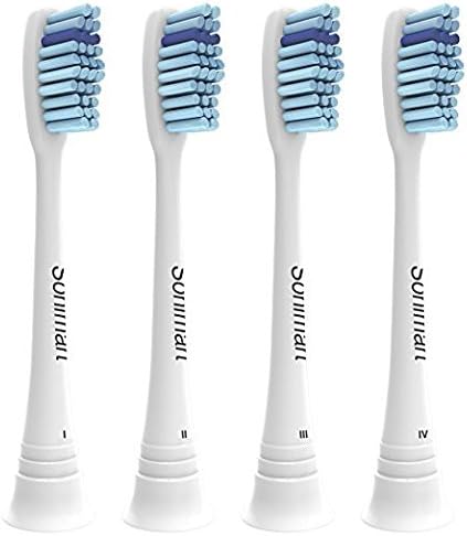 Sonimart Sensitive Replacement Toothbrush Heads For Philips Sonicare Proresults Hx6053, 4 Pack, Fits Essence+, Plaque Control, Gum Health, Diamondclean, Flexcare, Healthywhite And Easyclean
