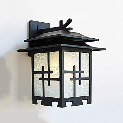 Lanterne japonaise extérieure étanche avec diffuseur d'art mural rétro - 3