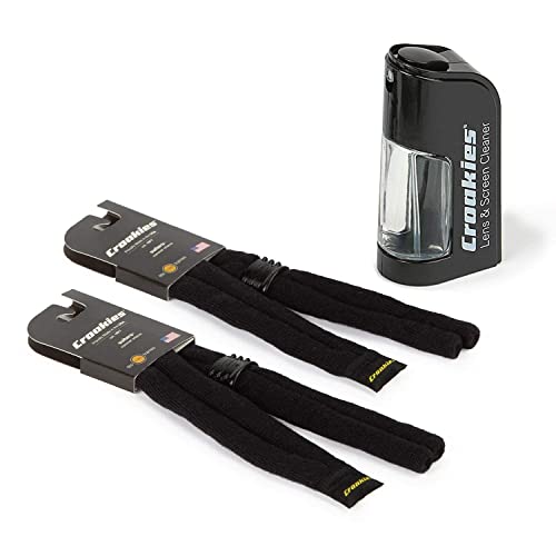 Croakies Cotton Suiters Eyewear Retainer Xl Black Two Pack Bundle #TOP1