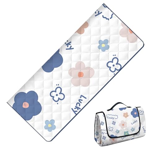 Tapis camping imperméable 198x198 cm couverture de plage pliable