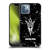 Head Case Designs Officially Licensed Arizona State University ASU Black and White Marble Hard Back Case Compatible with Apple iPhone 13