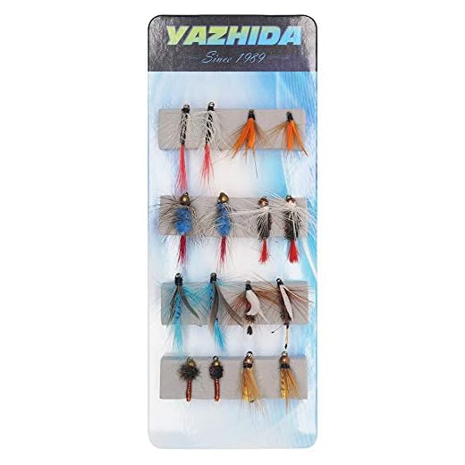 Fly Fishing Trout Flies Kit 16pcs Fly Fishing Lure for Trout Premium Dry Wet Flies Streamer Mayfly Emerger Flys Trout Fly Fishing Gear Bait Assorted