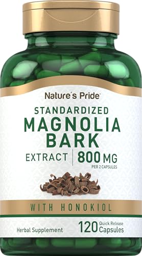 Piping Rock Magnolia Bark Extract 800mg | 120 Capsules | Standardized Herbal Supplement | with Honokiol | Non-GMO, Gluten Free | by Nature's Pride