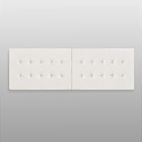 Vista 2 de 24KF Cabecera capitoneada con botones para montar en la pared, con relleno de lino a la moda, tamaño King/CA King, tamaño King, 6035-K-marfil