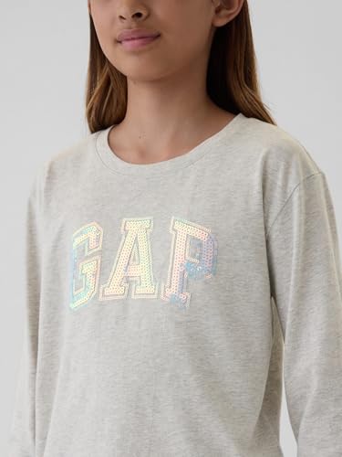 Image of Gap Girls Long Sleeve Logo Tee T-Shirt