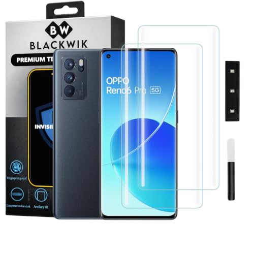 Image of Blackwik UV Curved Tempered Glass for Oppo Reno 6 Pro | 2-Pack