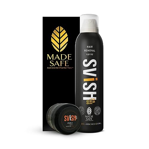 Svish On The Go Hair Removal Spray For Men Pack Of 1 (200ml)|Made Safe Certified|Painless Body Hair Removal Cream Spray For Back, Chest, Under Arms & Intimate Areas Etc|Post Hair Removal Cream (25gm)… For Rs. 492 @ 65 %