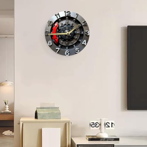 Reloj de pared analógico con diseño mecánico 25 cm miniatura 7