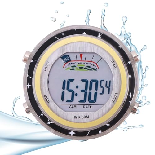 オートバイ時計 - オートバイウォッチクロック、スクータークロック | 小型モーターバイク電子光る時計、簡単取り付け スクーターウォッチクロック サイクリング愛好家、男性サイクリスト向け