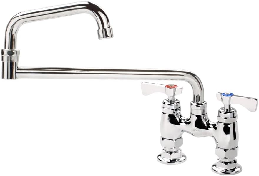 Krowne Royal Series 4" Center Raised Deck Mount Faucet, 18" Jointed Spout, 15-418L